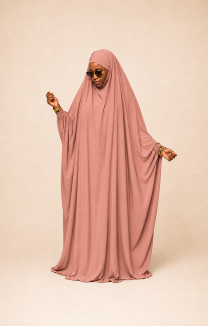 Kamilah Sleeve Style jilbab in Dusty Rose Pink