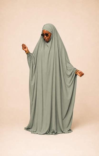 Kamilah Sleeve Style jilbab in Eucalyptus Sage