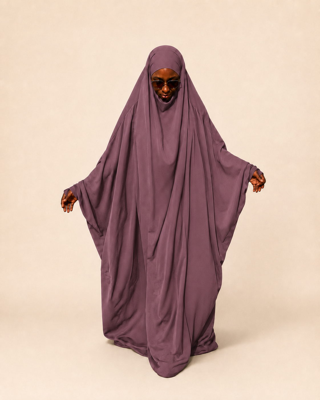 Najiyyah Sleeve Style jilbab in Dusty Plum